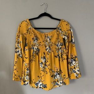 Off The Shoulder Yellow Top